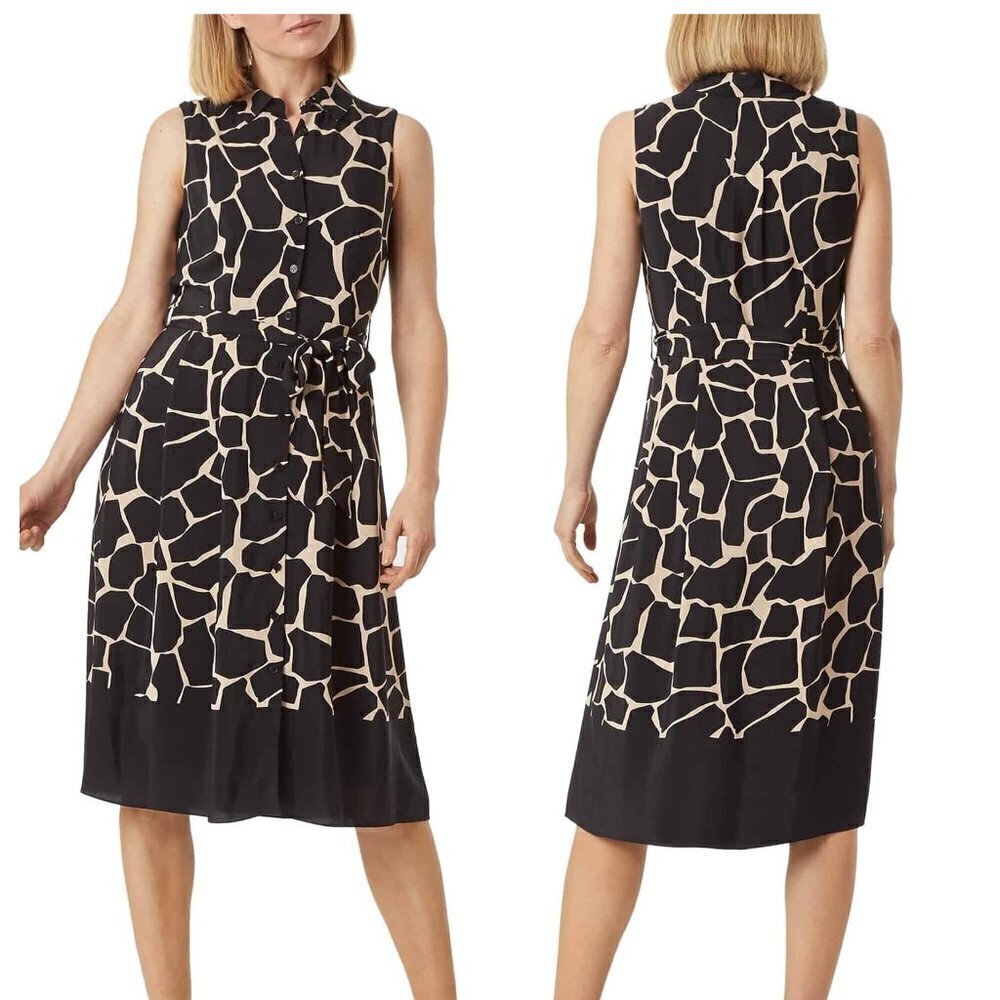 HOBBS Suzanna Print Sleeveless Shirtdress (US/10)